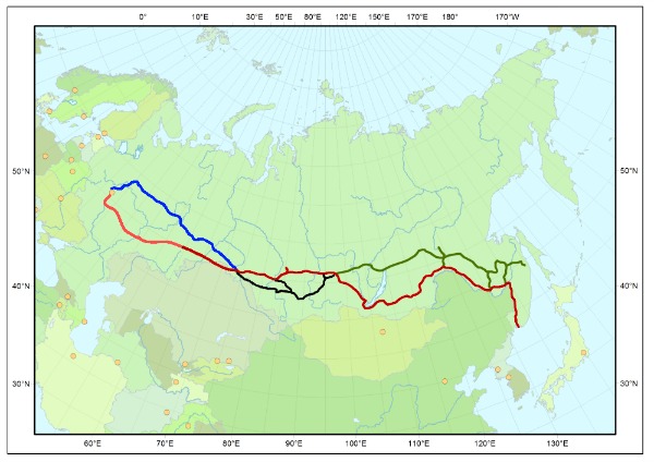 Trans-Siberian Railway map
